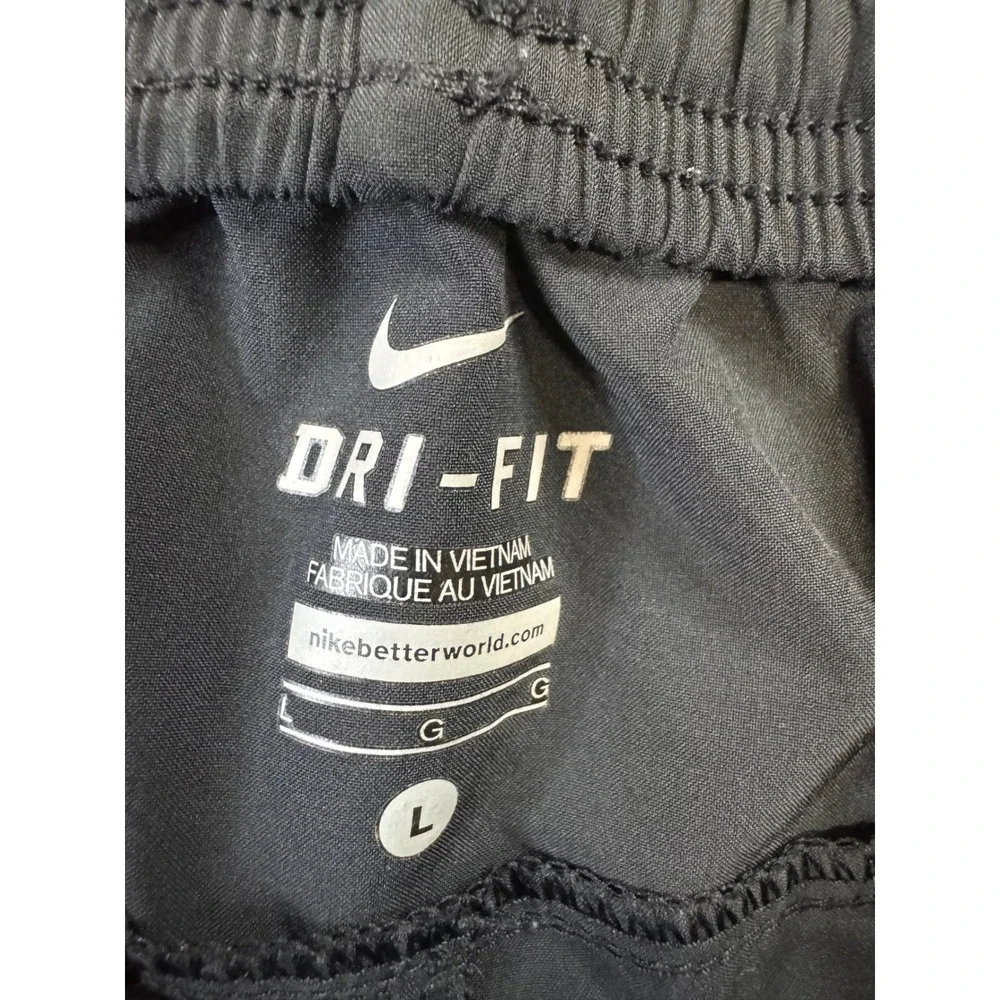 Nike Dri-FIT Mens Black Track Pants Large Ankle Zip Athletic Paint Splatter - Picture 5 of 9